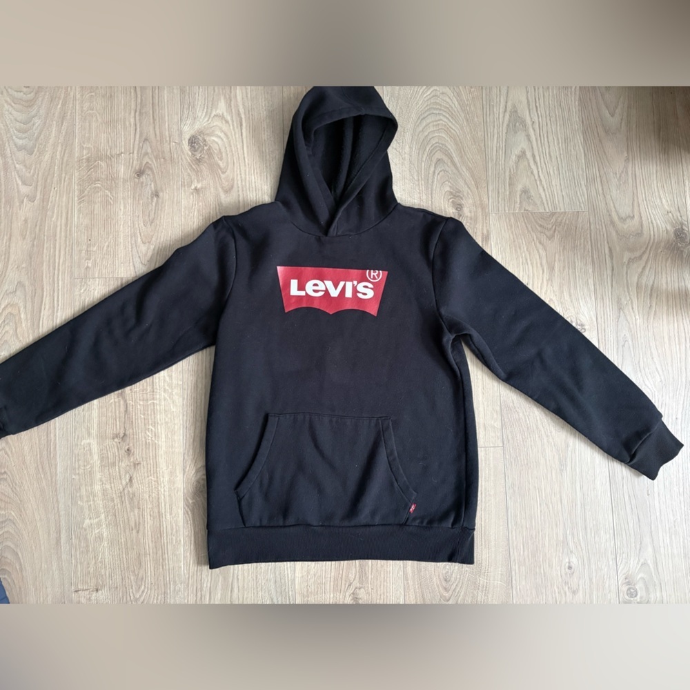 Levi’s Youth Hoodie | Size XL (13–15) | Black Logo Sweatshirt - Picture 2 of 6